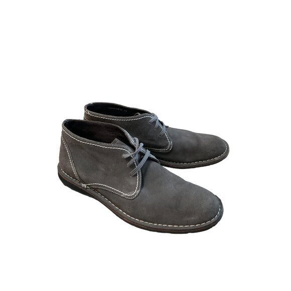 John Varvatos USA Men's Boot Size 12 Gray Suede Lace‎ Up F505N4B - Picture 1 of 8